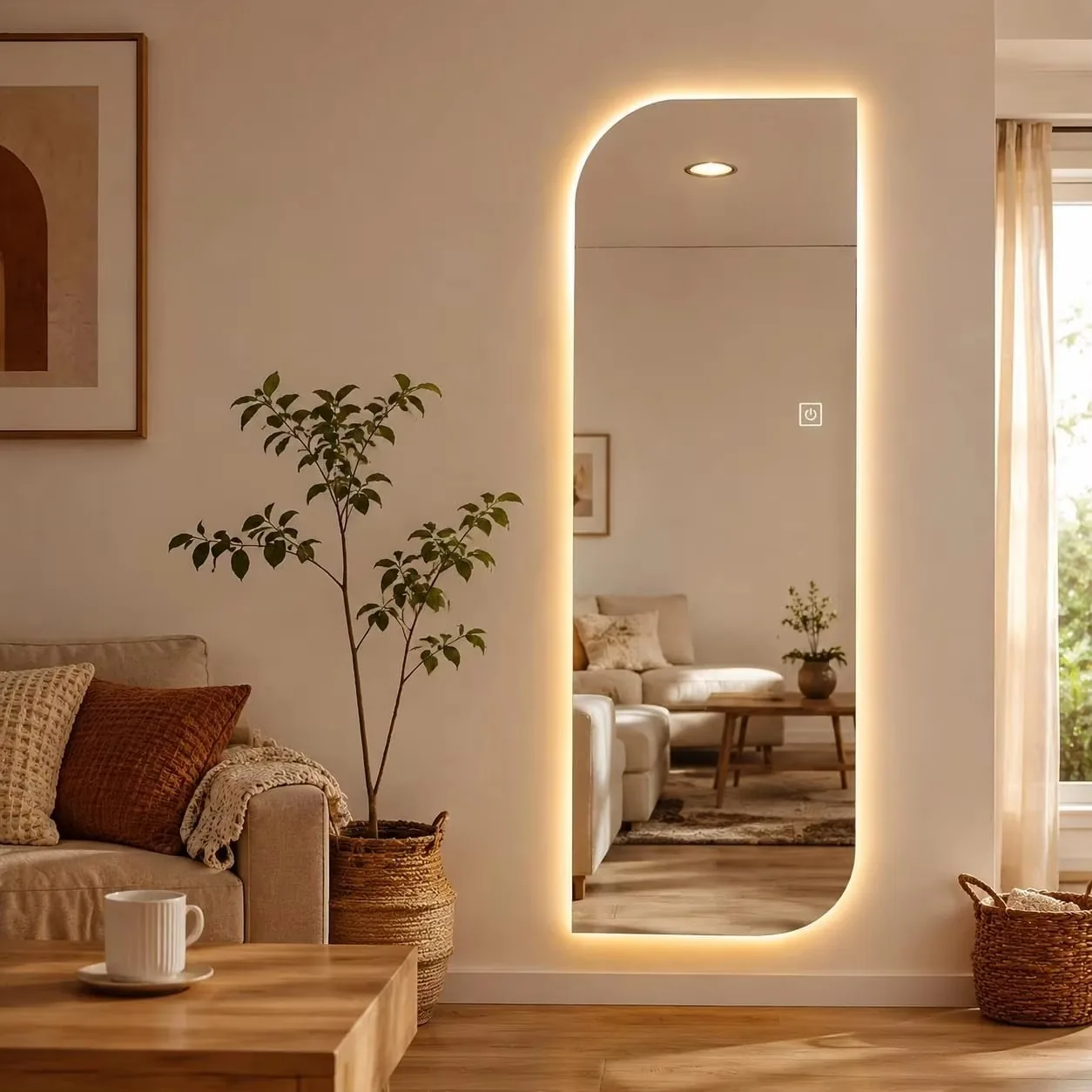 Beveled-Edge LED Mirror