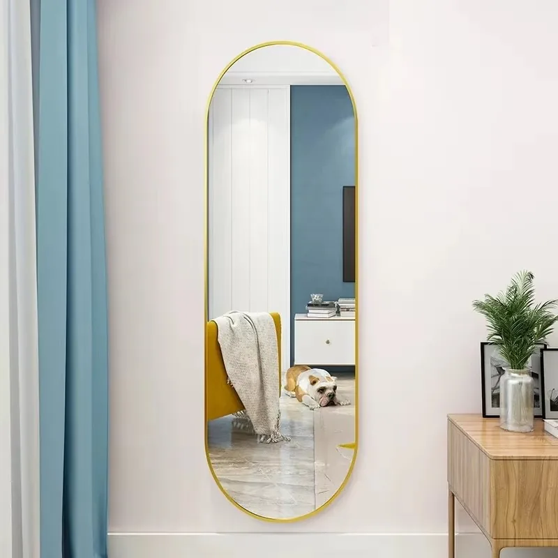 Racetrack wall mirror