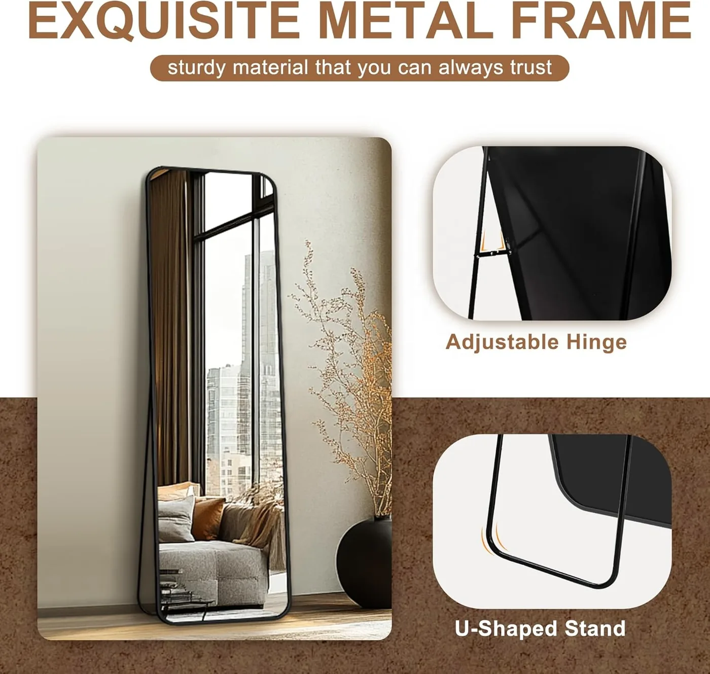2815 Rounded-Corner Floor Mirror — view 4