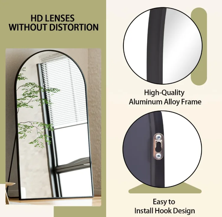 2815 Semicircular-Top Floor Mirror — view 3