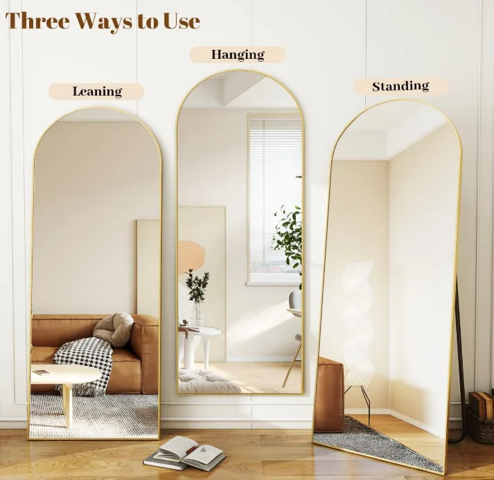 2815 Semicircular-Top Floor Mirror — view 5